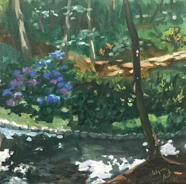 Color in Shade, oil on linen painting by Cerulean Collective member Alyce Grunt, available at Cerulean Arts. Included in her solo exhibition July 2 - 27, 2025.