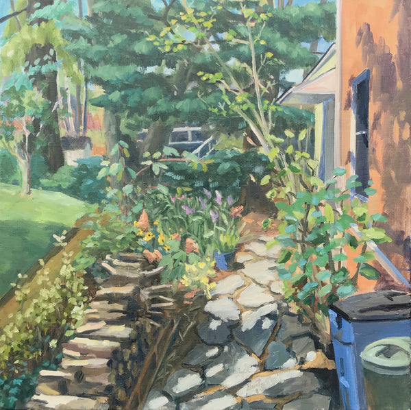 Path by House, oil on linen landscape painting by Cerulean Collective member Alyce Grunt, available at Cerulean Arts