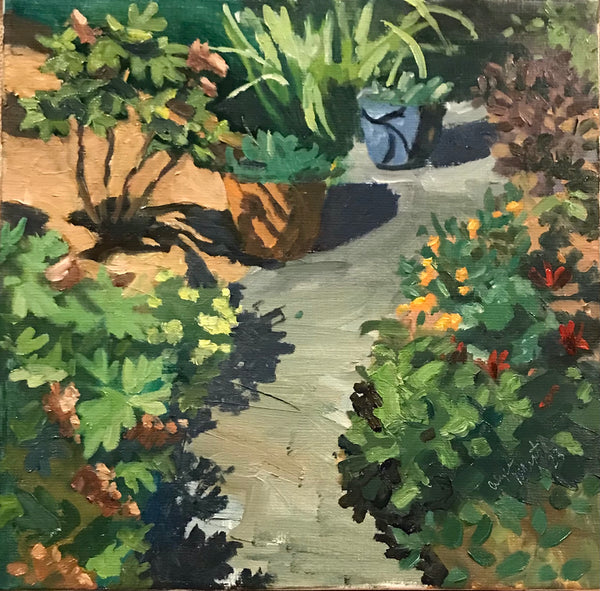 Plants at Midday, oil on linen landscape painting by Cerulean Collective member Alyce Grunt, available at Cerulean Arts