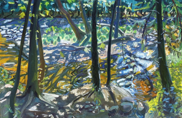 Wissahickon Muses, oil on linen landscape painting by Cerulean Collective member Alyce Grunt available at Cerulean Arts