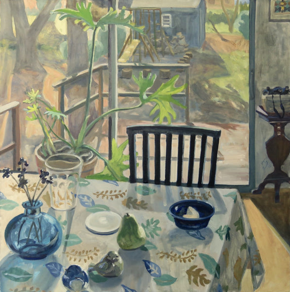 Plant Surround, oil on linen still life painting by Cerulean Collective member Alyce Grunt available at Cerulean Arts. 
