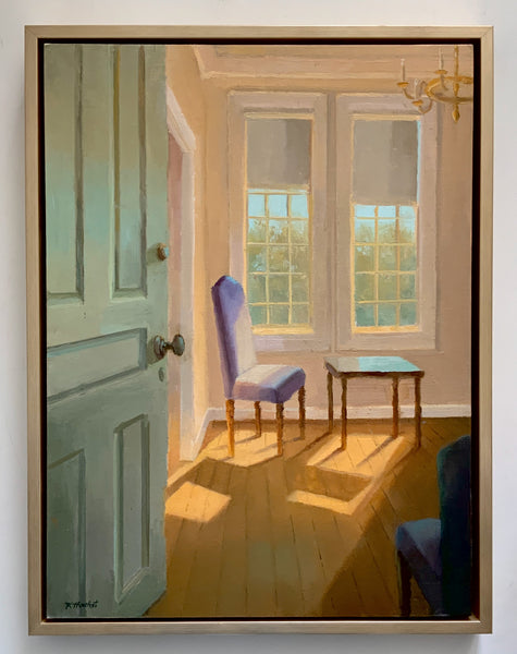 Dialogue, oil on linen panel panel painting by Cerulean Arts Collective Member Kimberly Hoechst.