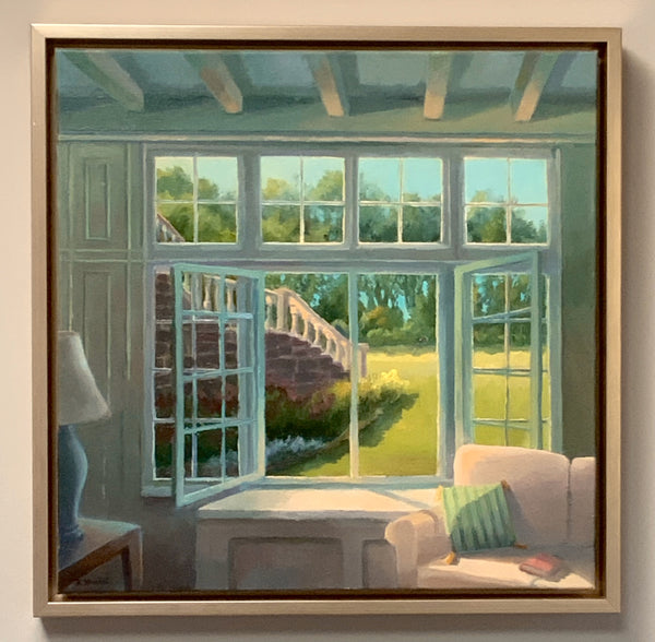 Garden Room, oil on panel painting by Cerulean Arts Collective Member Kimberly Hoechst.