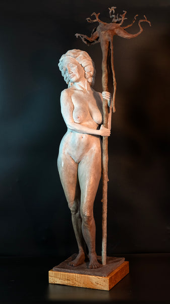 About Roots, milk paint and wax on Aquaresin and epoxy, wormy wood sculpture by Harold Kalmus. Included in Cerulean Arts' 13th Annual Juried Exhibition, June 18 - July 20, 2025.