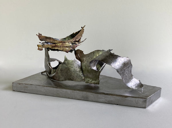 Island, steel, brass and copper sculpture by Cerulean Arts Collective Member Monica Kane