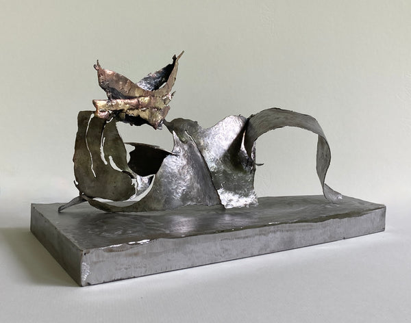 Island, steel, brass and copper sculpture by Cerulean Arts Collective Member Monica Kane