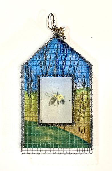 Saved #4 mixed media wall sculpture by Cerulean Arts Collective Member Monica Kane