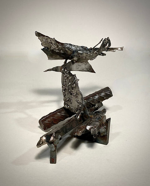 Soft Landing, steel sculpture by Cerulean Arts Collective Member Monica Kane