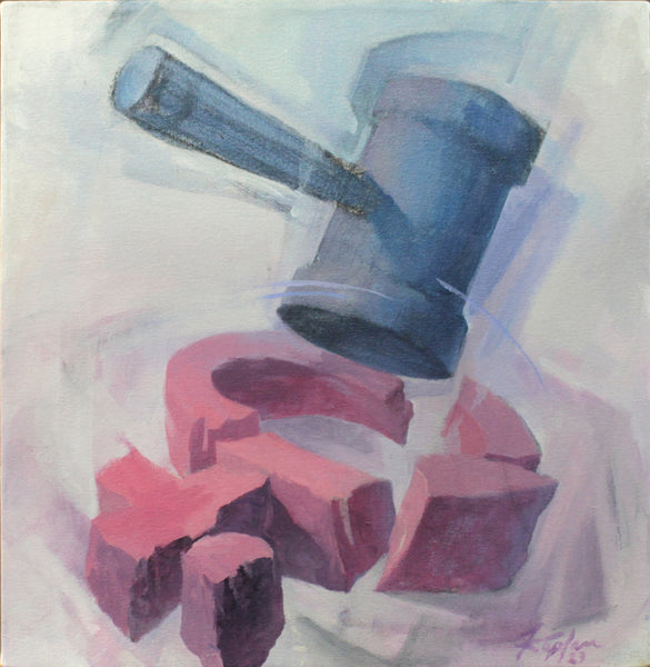 Hammer of Justice?, acrylic on canvas painting by Collective Member Frederic C. Kaplan