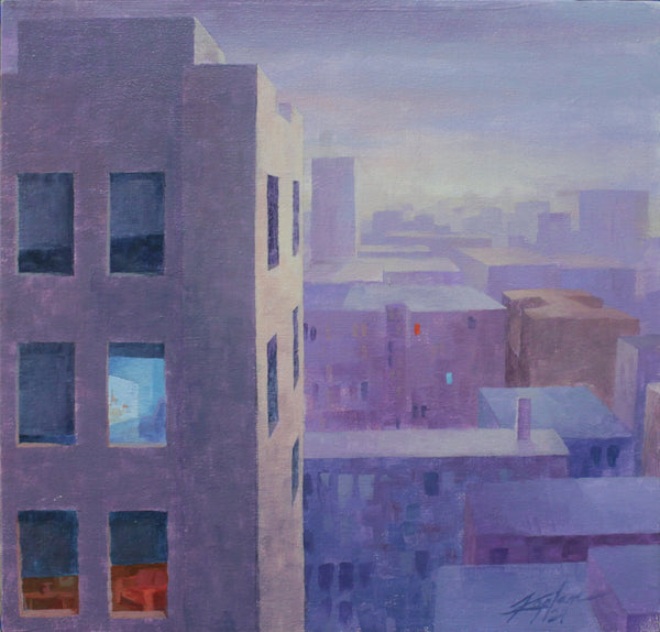 Living Together, acrylic on canvas painting by Cerulean Collective Member Frederic C. Kaplan