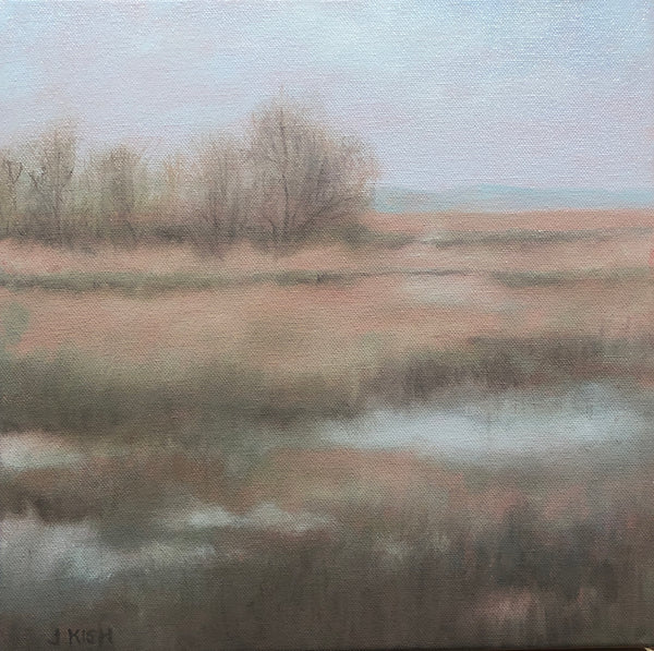 Soft Winter Light, oil on canvas landscape painting by Cerulean Arts Collective member Jennifer Kish