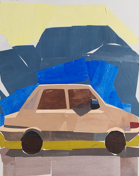 Katie Knoeringer: Putty Car on Blue