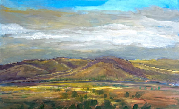 Southwest, acrylic on canvas painting by Cerulean Arts Collective Member Susan Leshnoff