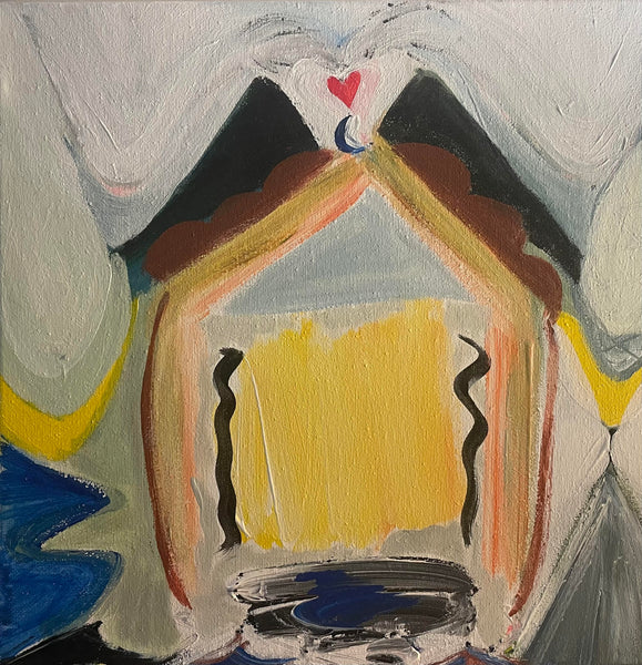 House of Leaving , acrylic on canvas painting by Cerulean Arts Collective Member Alice Lesnick