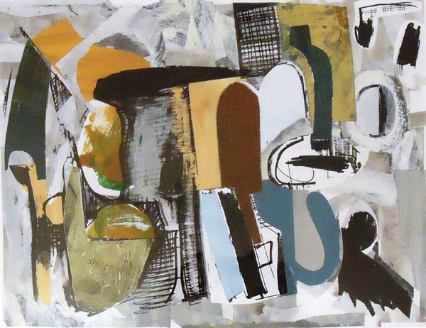 Sheepshead Bay, monotype collage by Cerulean Arts Collective Member Michael Long.