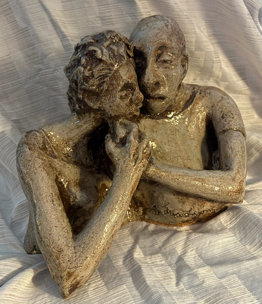 Lovers, ceramic stoneware sculpture by Cerulean Arts Collective Member Andrea Lyons.