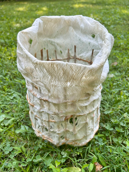 Ghost Vessel, Hawaiian kozo and bamboo sculpture by Cerulean Arts Collective Member Anne Marble. 
