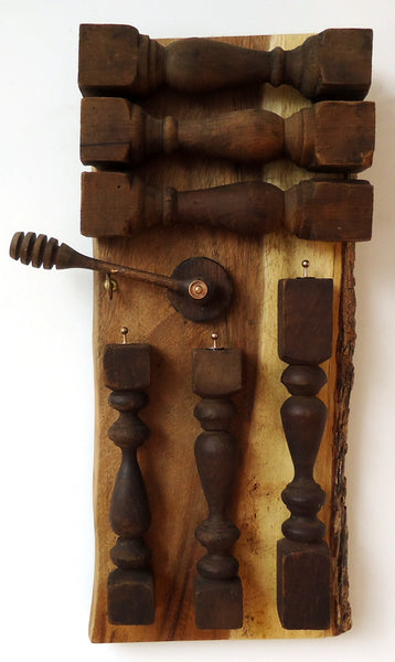 Sweeten with Honey, found object assemblage sculpture by Cerulean Arts Collective member Kathleen McSherry. 