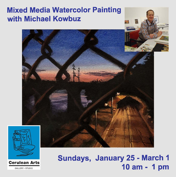 Mixed Media Watercolor Painting with Michael Kowbuz