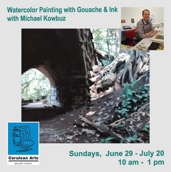 Watercolor Painting with Gouache & Ink with Michael Kowbuz