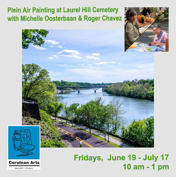 Plein Air Painting at Laurel Hill Cemetery with Michelle Oosterbaan and Roger Chavez