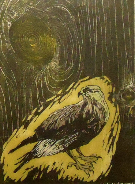 Light Caught, color woodcut print by Pennsylvania artist Dan Miller available at Cerulean Arts