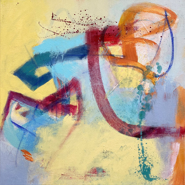 Gotta Dance, acrylic on canvas abstract painting by Cerulean Arts Collective Member Lee Muslin