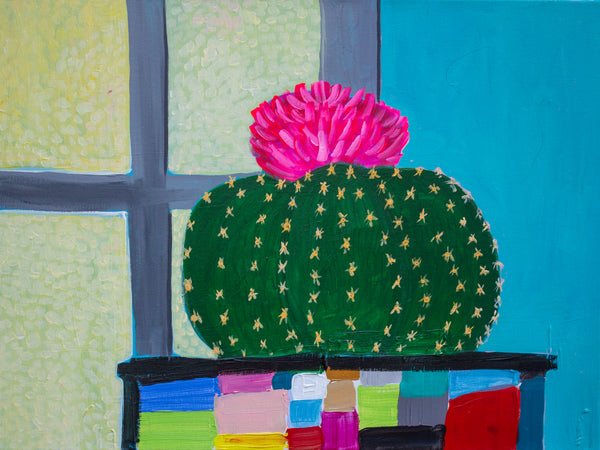 Pink, acrylic on canvas painting by Cerulean Arts Collective Member Elaina Posey