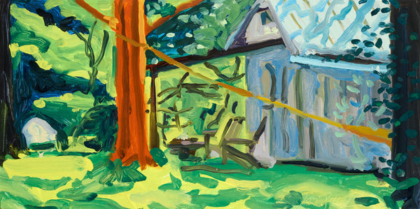 Liz Price: Dawn Redwood, Shed, and Hammock