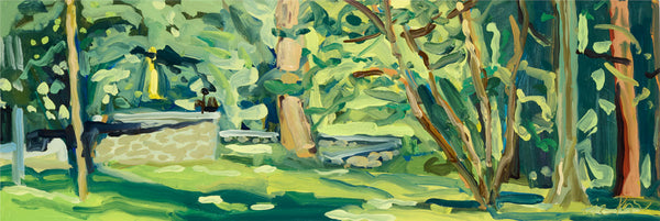 Liz Price: Silver Lake Landscape with Stone Wall