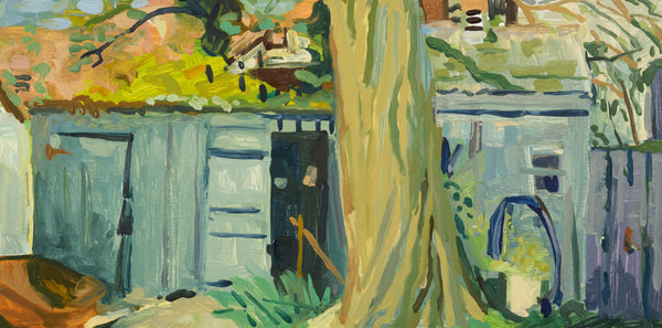 Wyck Large Tree, oil on panel painting by Cerulean Arts Collective Member Liz Price.