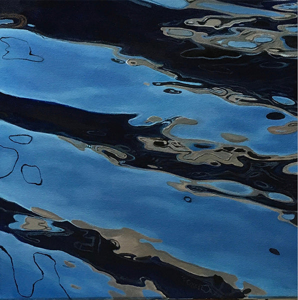 No Wake No. 3, oil on canvas painting by Philadelphia artist Peter Quarracino