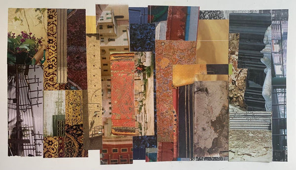 Dark in the Afternoon, collage by Philadelphia artist James Rapone available at Cerulean Arts.