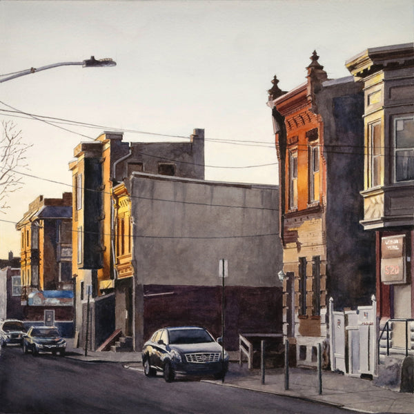 Cumberland, watercolor on paper painitng by Philadelphia artist Mick Ricereto, available at Cerulean Arts