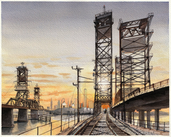 Elegy, watercolor on paper painitng by Philadelphia artist Mick Ricereto, available at Cerulean Arts