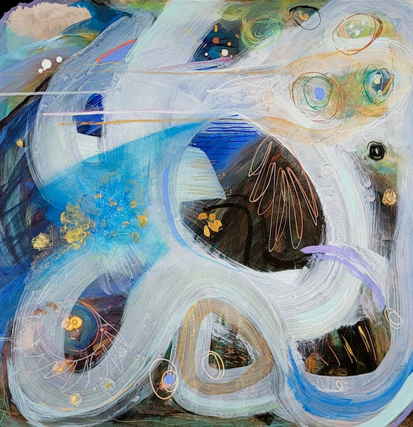 Magical, acrylic on panel painting by Cerulean Arts Collective Member Stephanie Rogers