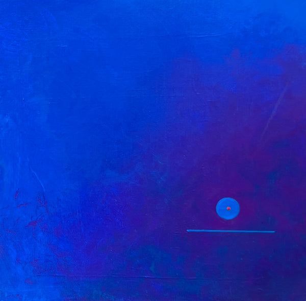 Blue Mood, acrylic painting by Cerulean Arts Collective Member Joellyn Ross.
