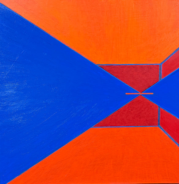 Point of Impact, acrylic on canvas painting by Cerulean Arts Collective Member Joellyn Ross