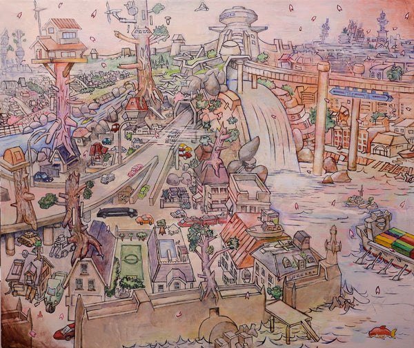 Hiro Sakaguchi: Future Home City #2 (painting)
