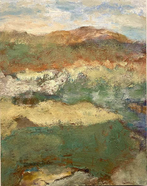 Slow River, oil on panel painting by artist Sam Schetina, available at Cerulean Arts. 