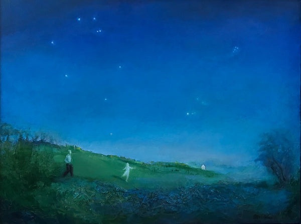 The Constellations, oil on canvas landscape painting by Philadelphia artist John Sevcik. 