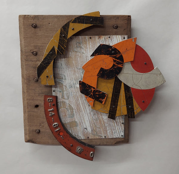 Screw Up, mixed media wall sculpture by Pennsylvania artist Gene Shaw