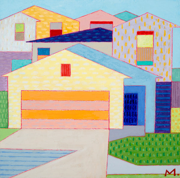 Hudson House, acrylic on panel painting by Cerulean Arts Collective member Michael Smith. 