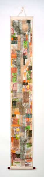 Autumn, woodcut with monotype and mixed media collage by Cerulean Arts Collective Member Christine Stoughton. 