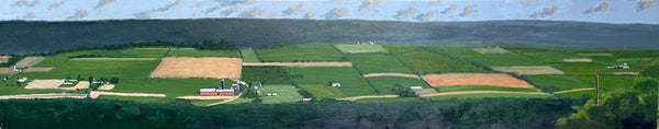 Big Valley - Spring, oil on wood panel landscape painting by Cerulean Arts Collective Member Joseph Sweeney.
