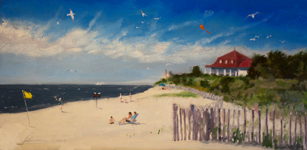 Cape May Point 2, oil on paper painting by Cerulean Arts Collective Member Joseph Sweeney