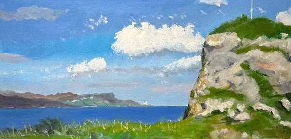 Fanad from Fort Duree, acrylic on linen panel painting by Cerulean Arts Collective Member Joseph Sweeney