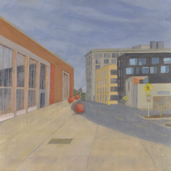 6th Street, acrylic on panel painting by New Jersey artist Judy Terrivel, available at Cerulean Arts