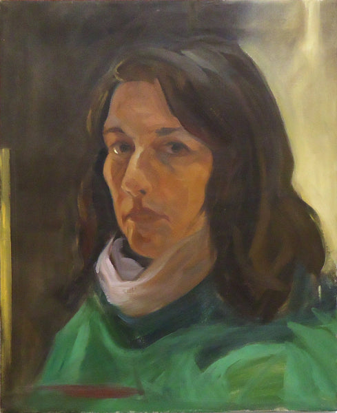 Self-Portrait, oil on canvas painting by Philadelphia artist Patricia Traub