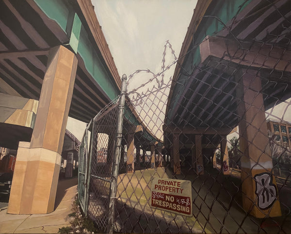 Shackamaxon, acrylic on canvas painting by Erik Weedeman. Included in&nbsp;Cerulean Arts' 13th Annual Juried Exhibition, June 18 - July 20, 2025.